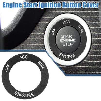 Engine Start Button Sticker for Dodge Charger Challenger Aluminum Alloy Black