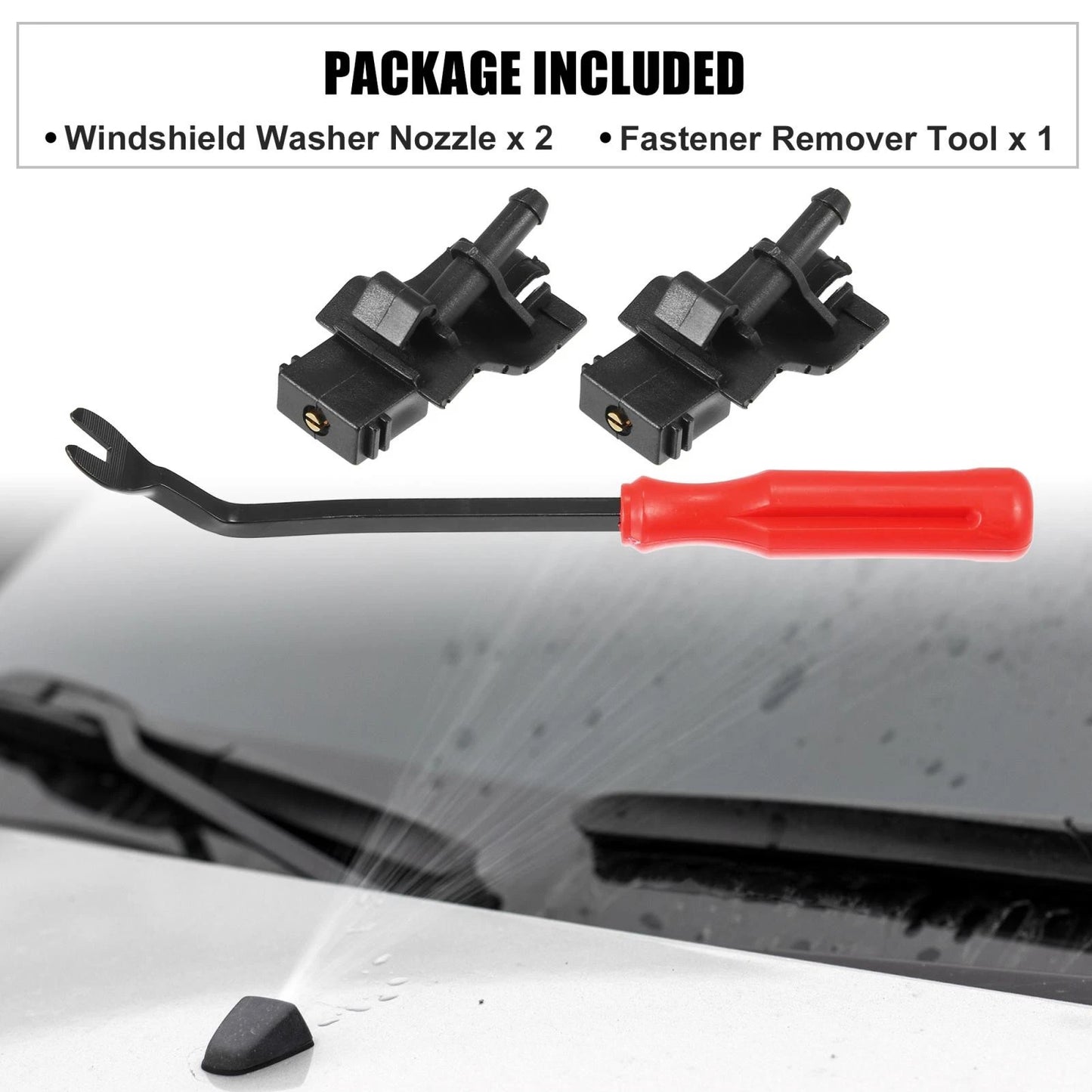 3pcs Front Windshield Washer Nozzle for Toyota 4Runner (2010–2017)