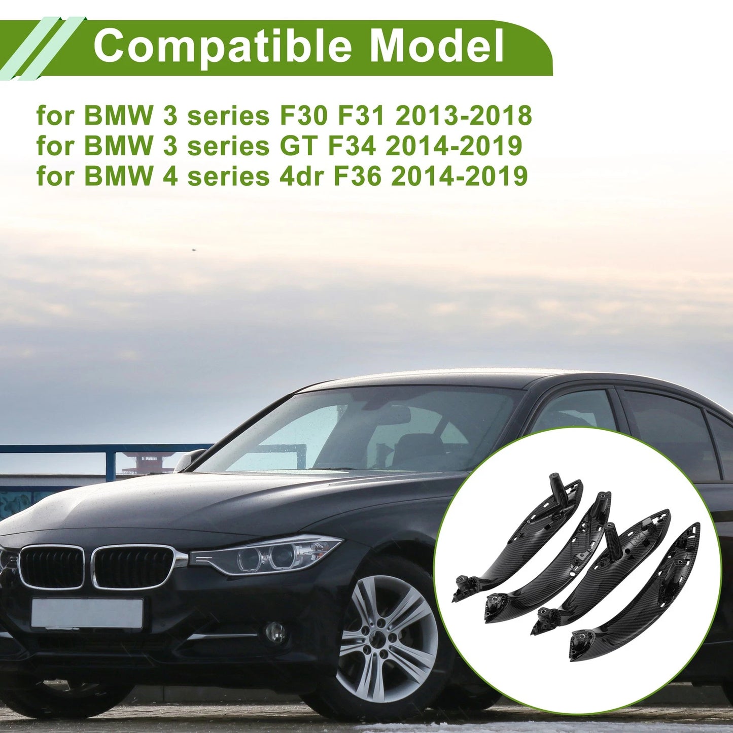 Door Panel Handle Pull Trim Cover for BMW 3 Series F30/F31 (2013 - 2018)
