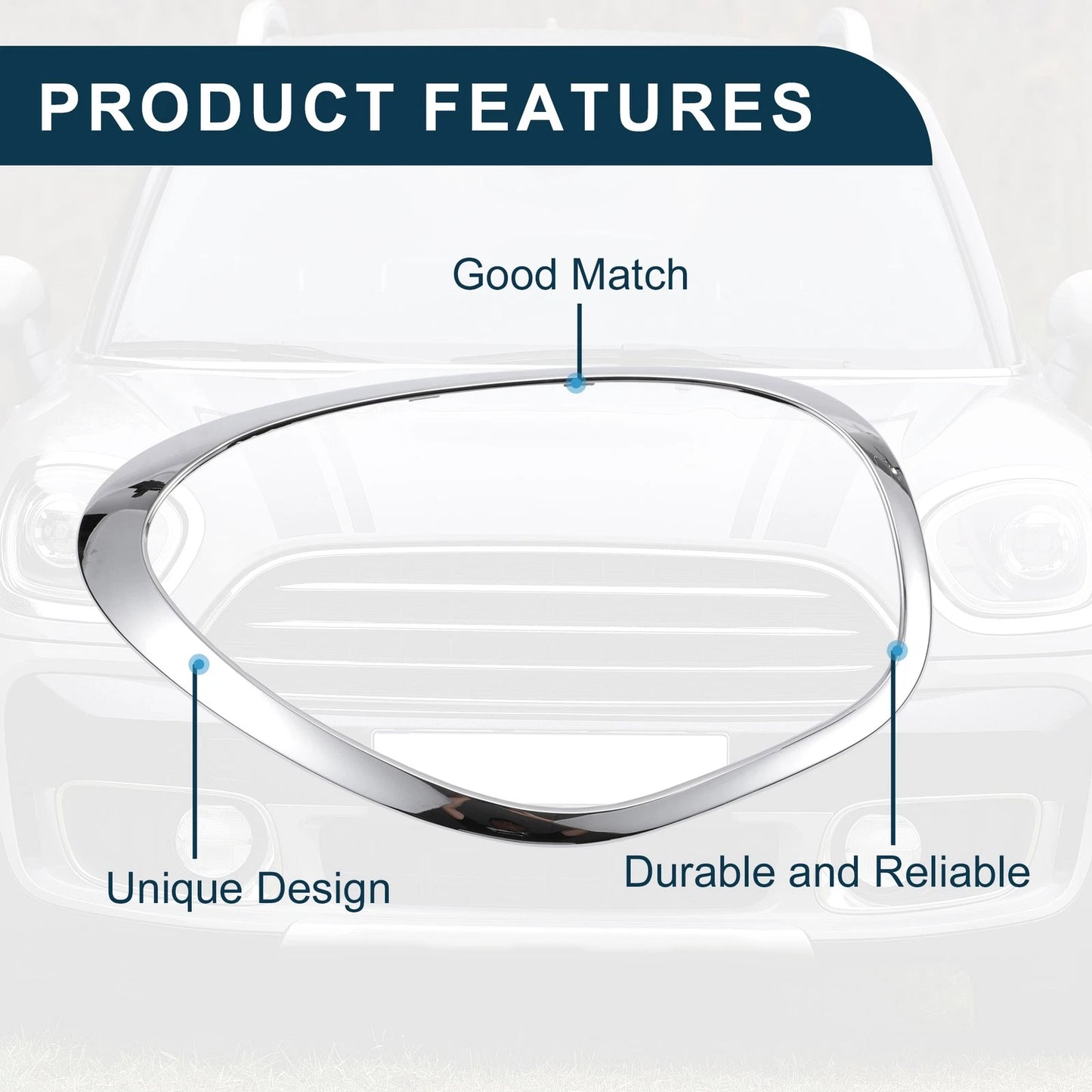 Front Right Headlight Trim Bezel for Mini Cooper Countryman (2011-2016)