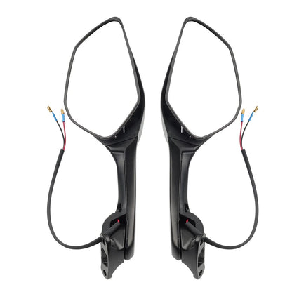 Motorcycle Rear View Mirrors w/ Turn Signals for Kawasaki Ninja ZX10R (2016-2023)
