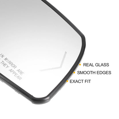 Left Right White Mirror Glass w/ Back Heated for Toyota Model