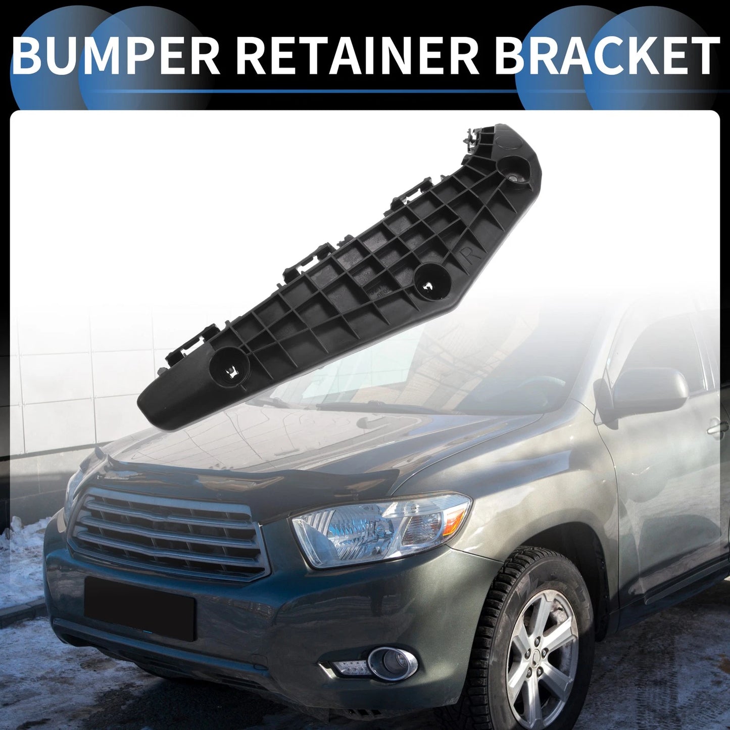 Left Front Bumper Retainer Bracket for Toyota Highlander (2001-2023)