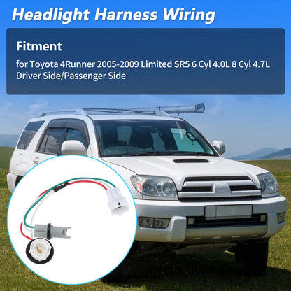 Headlight Bulb Socket Wiring Harness for Toyota 4Runner (2005–2009)