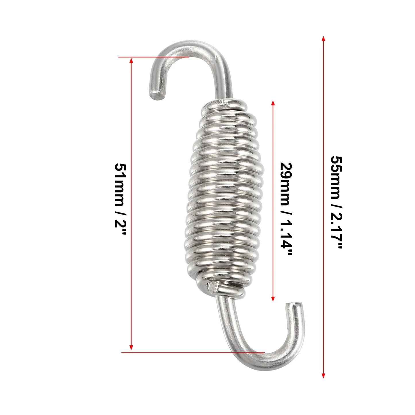 6 x Muffler Exhaust Pipe Spring / 55mm 2.17" / for Universal Motorcycle