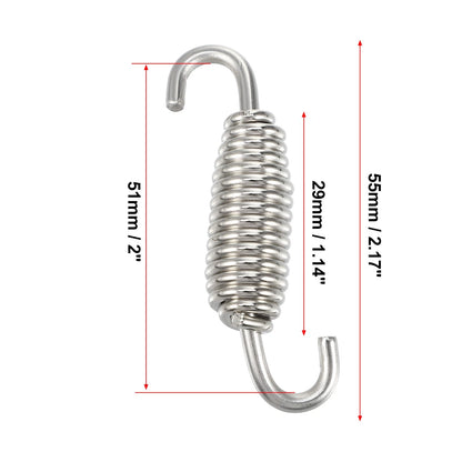 6 x Muffler Exhaust Pipe Spring / 55mm 2.17" / for Universal Motorcycle