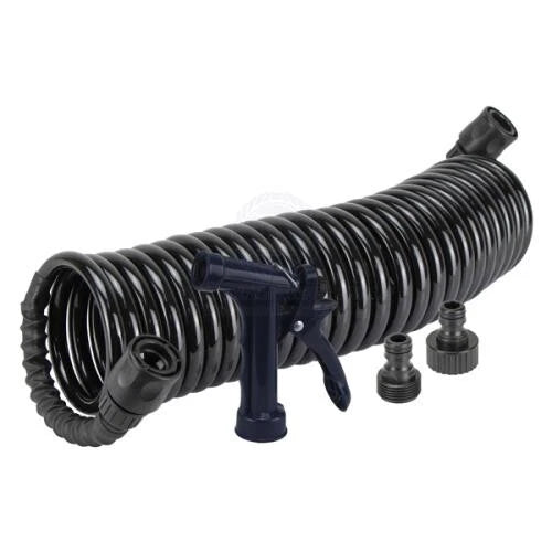 Deck Wash Hose Kit for Boats/Caravan 7.5m Multi-Purpose Coil Hose