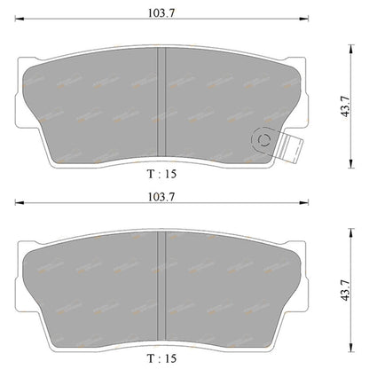 Front Disc Brake Pads Set for Suzuki X-90 (1996-1998)