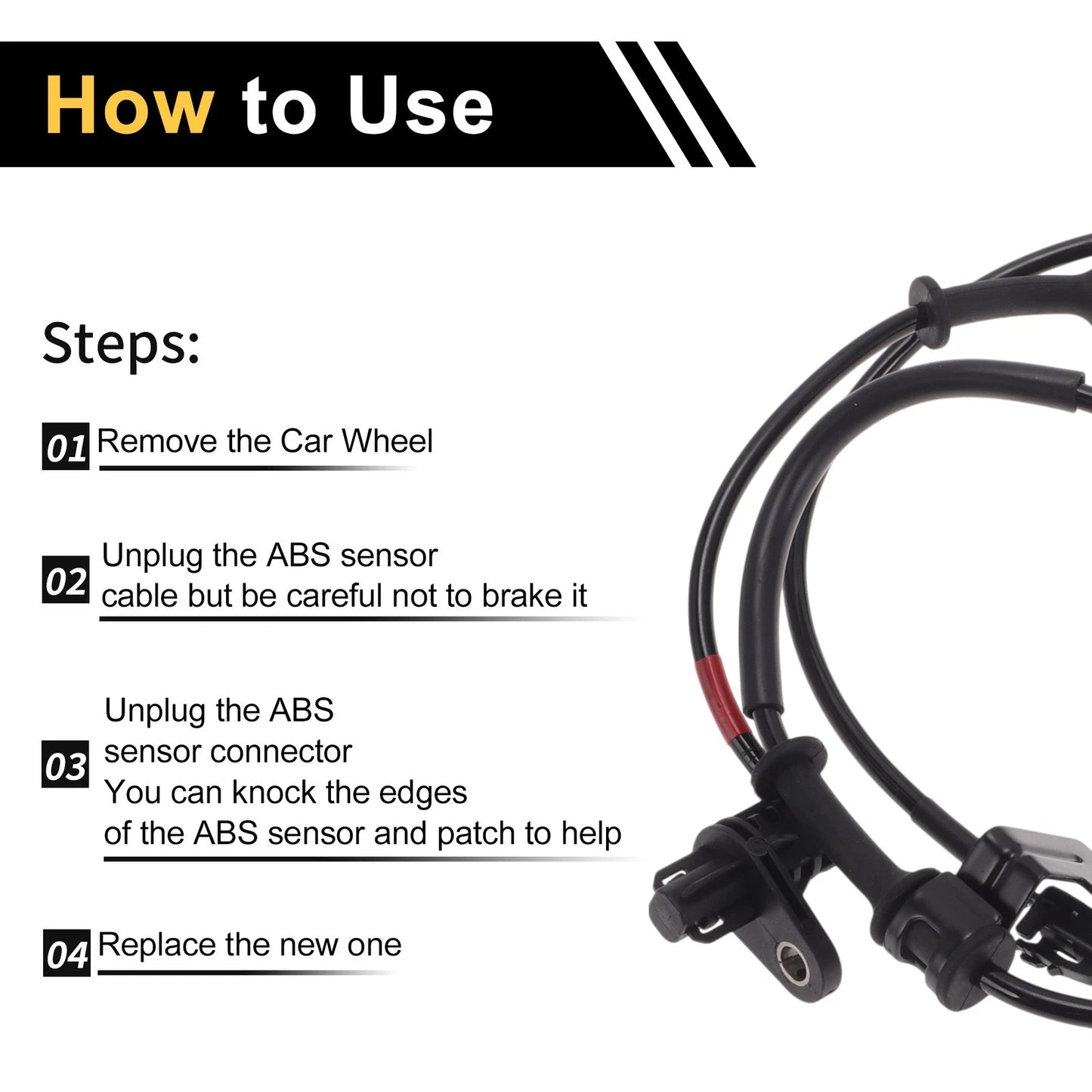 ABS Wheel Speed Sensor for Kia Forte (2009-2015) 1 x Front Right