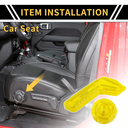 Seat Adjustment Button Cover Trim for Jeep Gladiator JT (2018-2024) Yellow