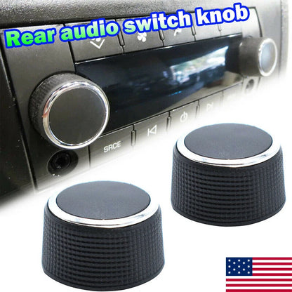 2 x Radio Audio Volume Control Knobs for Cadillac Chevrolet GMC (2007-2017)