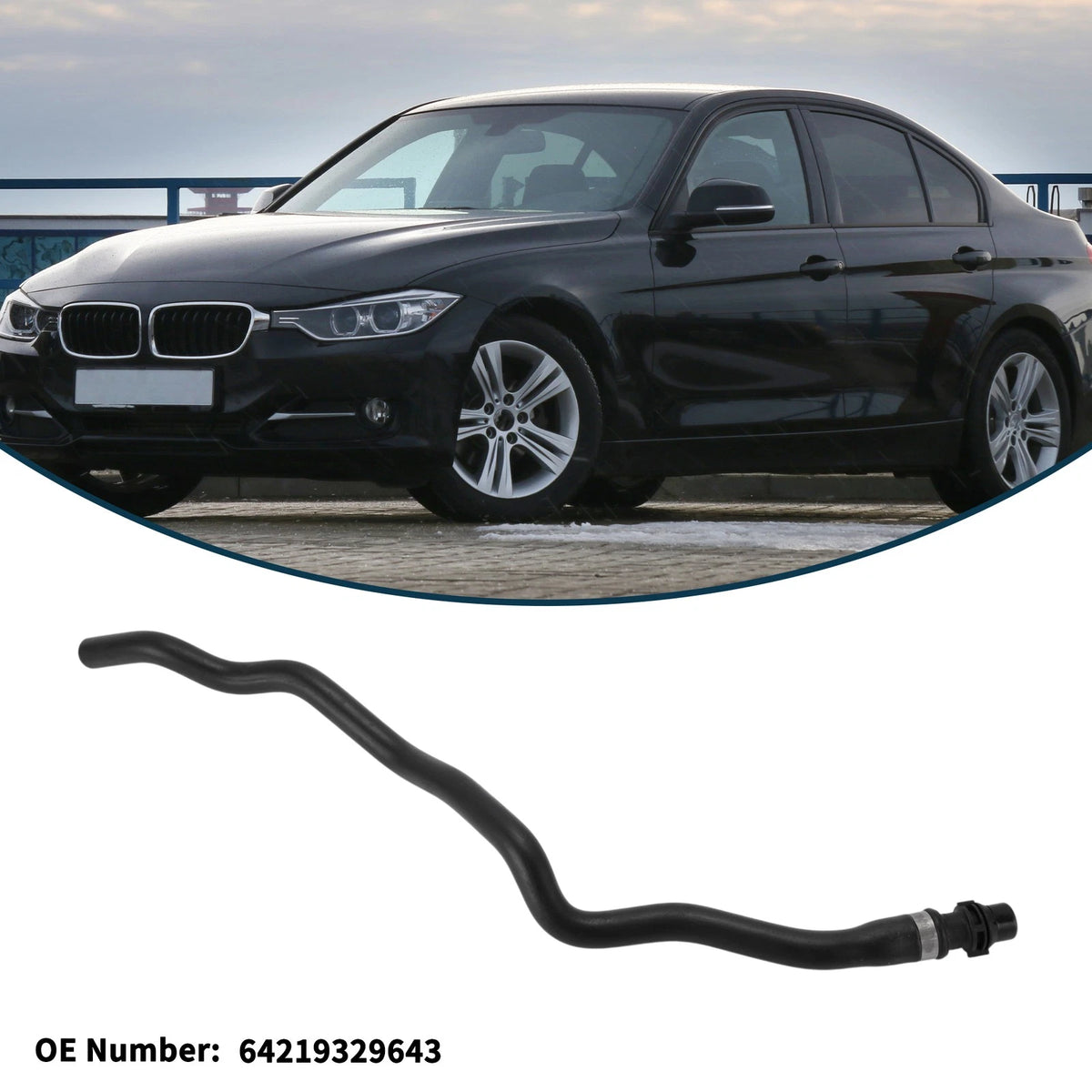 Radiator Hose for BMW 3 Series 2005-2019 Cooling Liquid Hose (2005-2019)