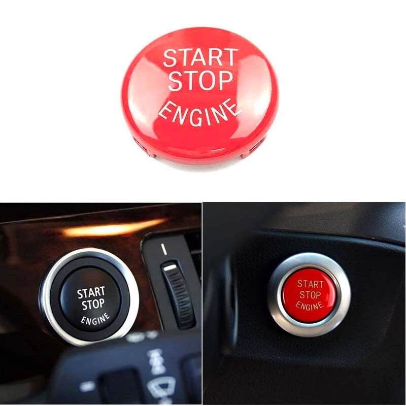 Red  Start Stop Engine Button Cover Parts fit For BMW 3 Series E90 2008-2011