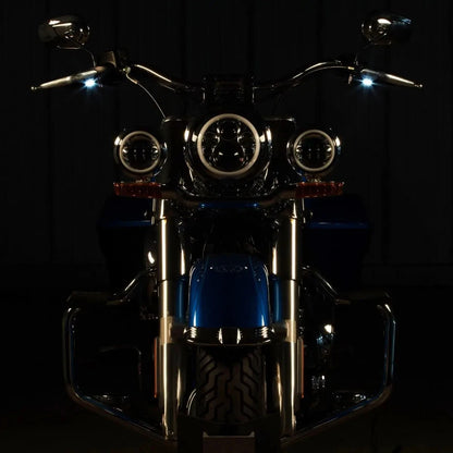 Motorcycle LED Mini Blinkers Turn Signal Amber Lights for Harley