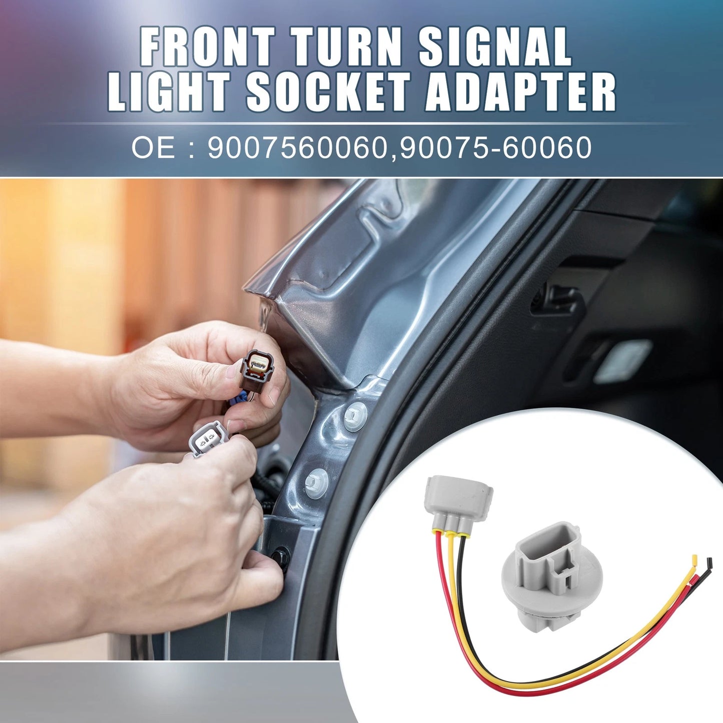 Front Turn Signal Light Socket Adapter for Toyota Tundra (2007–2021)