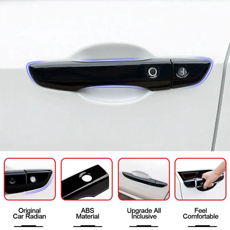 8Pcs Gloss Black Door Handle Covers for Honda Civic (2016-2021)