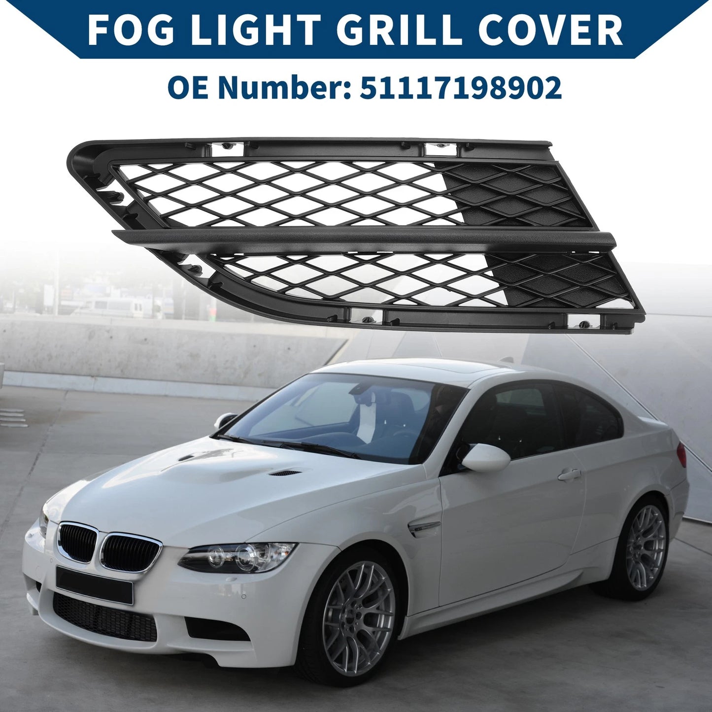 Front Right Fog Light Grill for BMW 328i (2009-2012)
