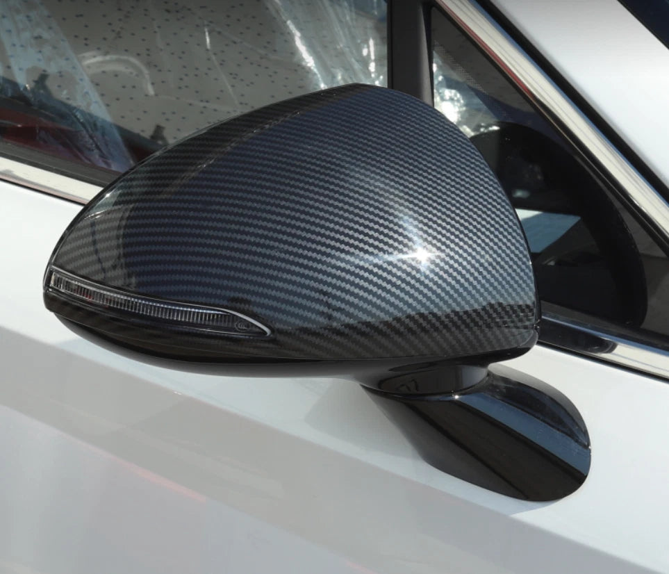 Carbon Fiber Rearview Mirror Side Lid Cover Trim for Hyundai Sonata (2020-2023)