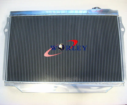 Aluminum Radiator + Black Hose for Toyota Landcruiser HZJ80 HDJ80 (90-98)