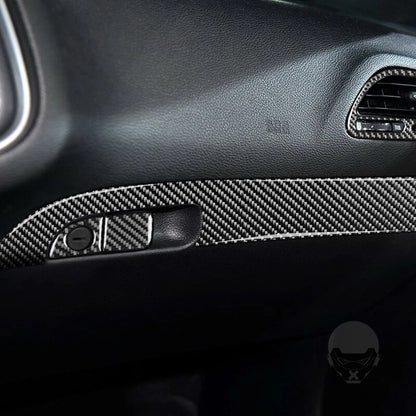 Carbon Fiber Center Dashboard Speedometer Trim Fits Dodge Challenger 2015-2019