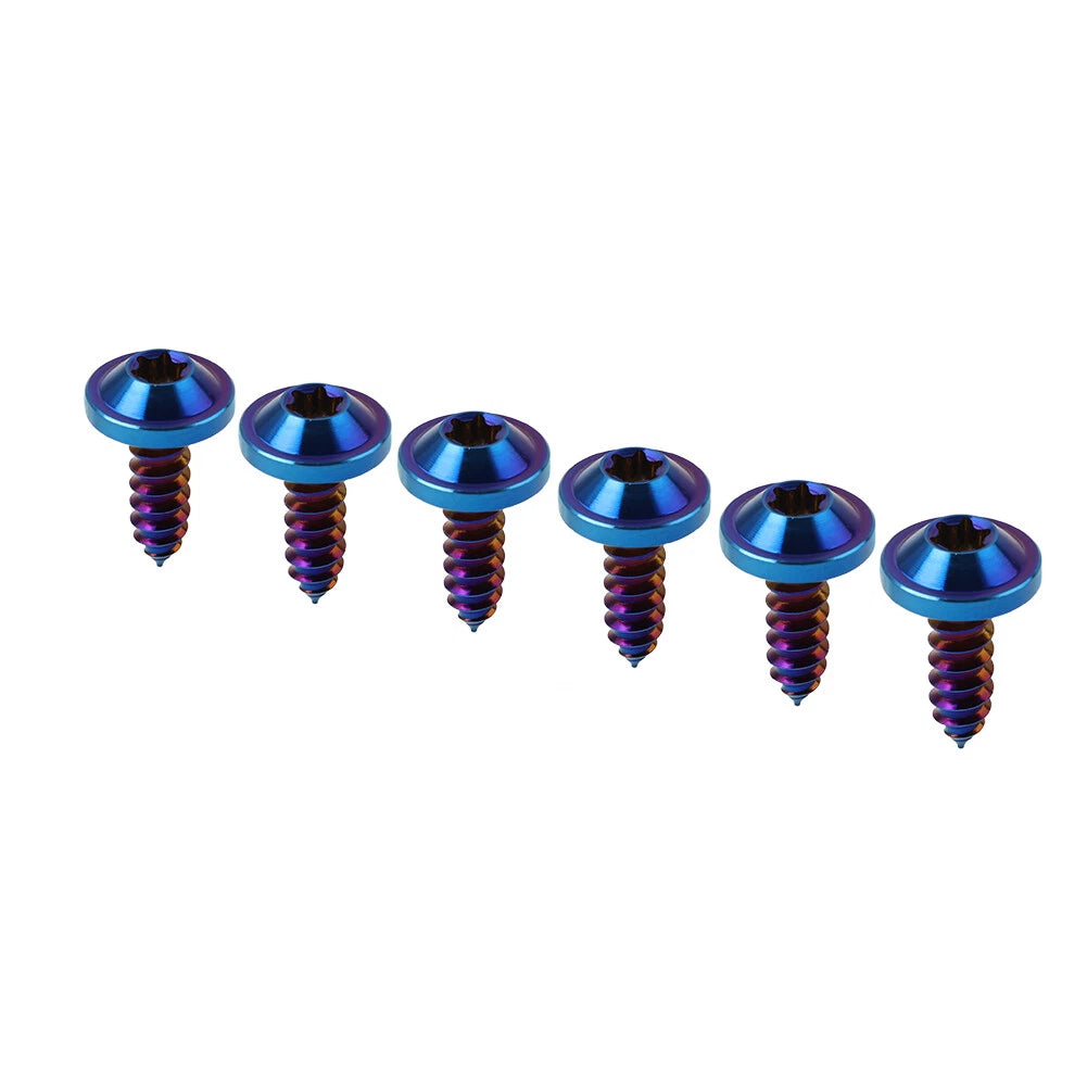 6pcs M5x15mm Titanium Torx Head Self Tapping Screws for Fasteners