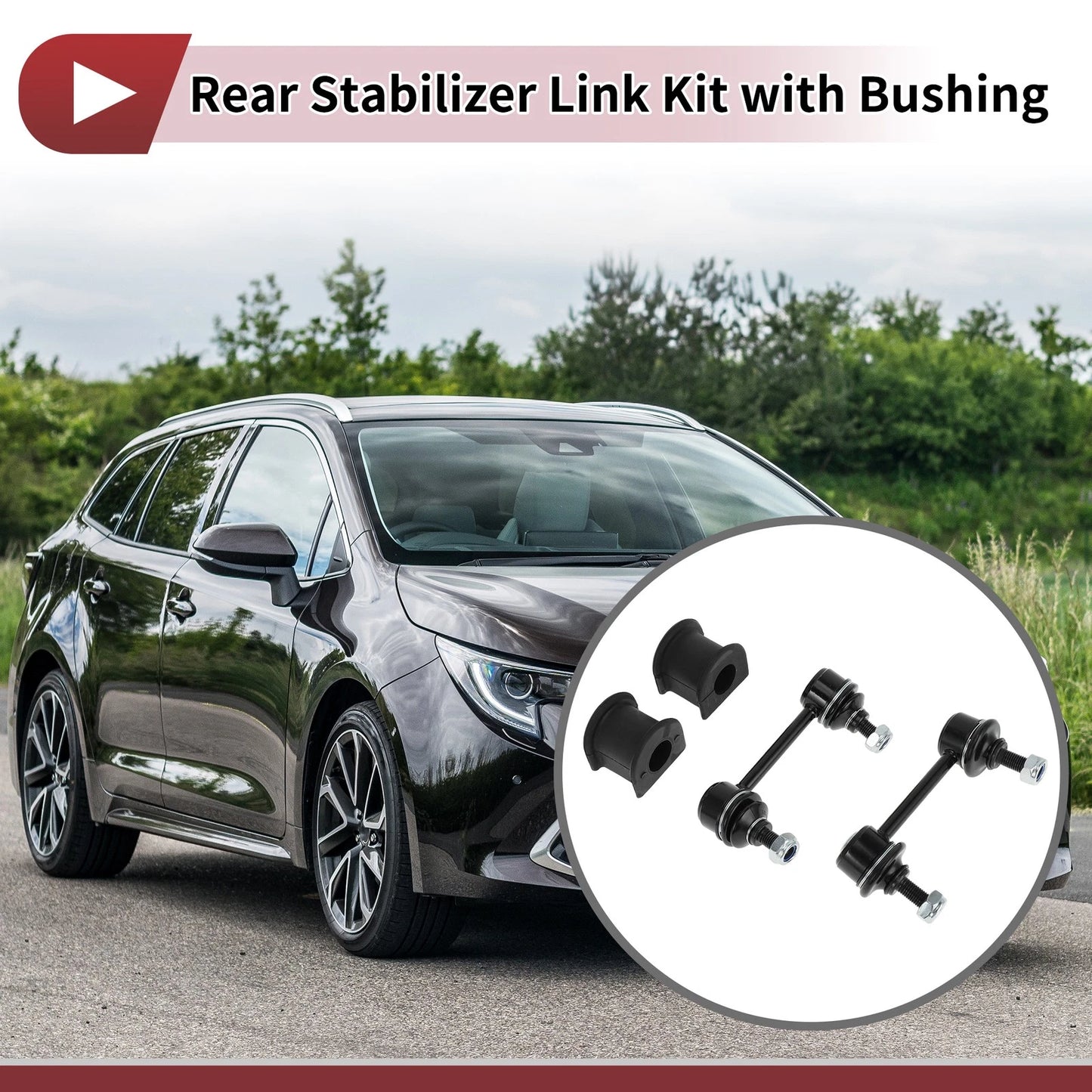 Rear Stabilizer Bar Links 2 x Bushing for Toyota RAV4 (2013-2018)