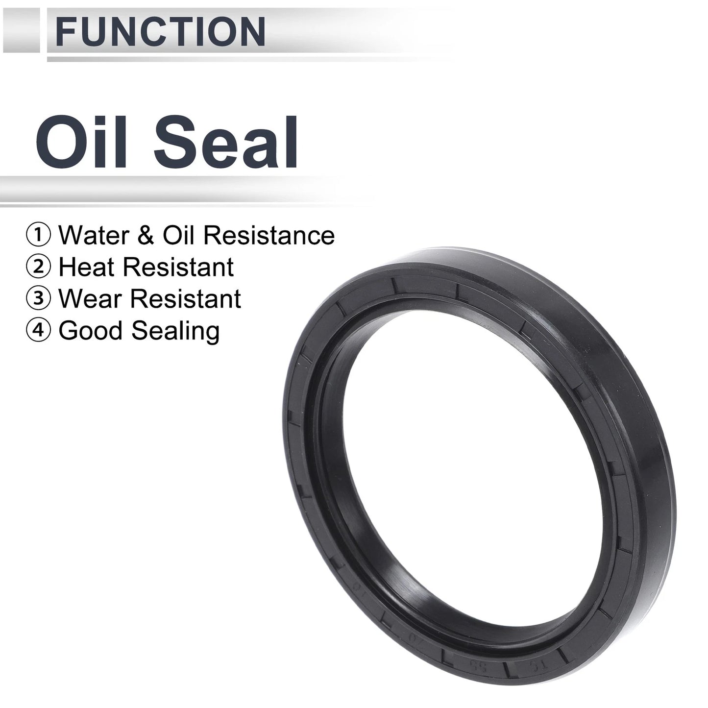 Oil Seal / 55x70x10mm / Seal Ring Rotary Shaft NBR Rubber Black 5 Pcs