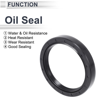 Oil Seal / 55x70x10mm / Seal Ring Rotary Shaft NBR Rubber Black 5 Pcs