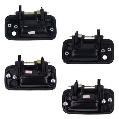4x Outer Door Handle Black Fits Isuzu TFR 4 Door Holden Rodeo UTE Truck 1989-02