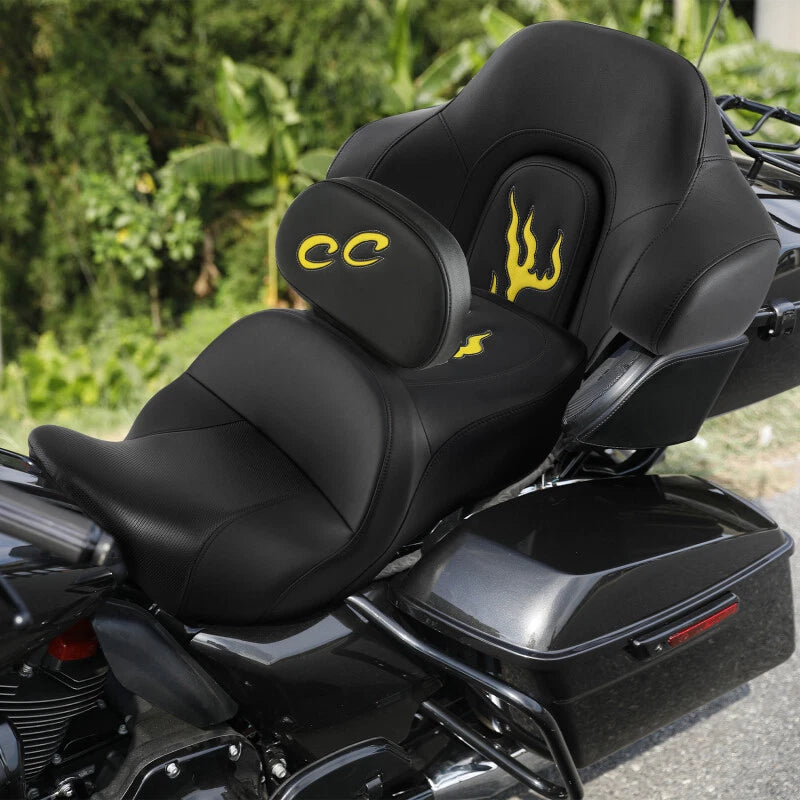 Driver Passenger Seat & Backrests for Harley Touring CVO Road Glide (2014-2023)