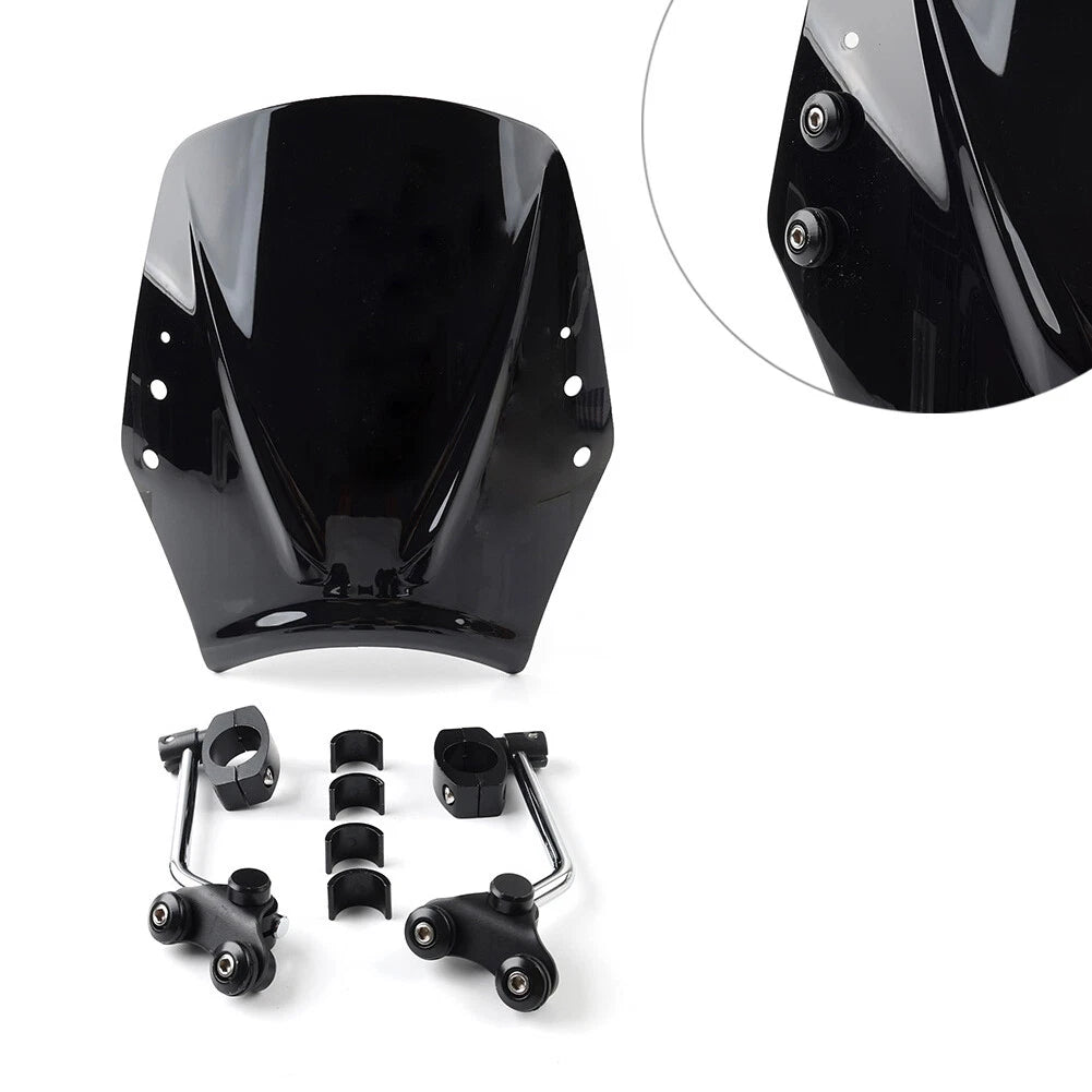 Universal Black Motorcycle Windshield Deflector