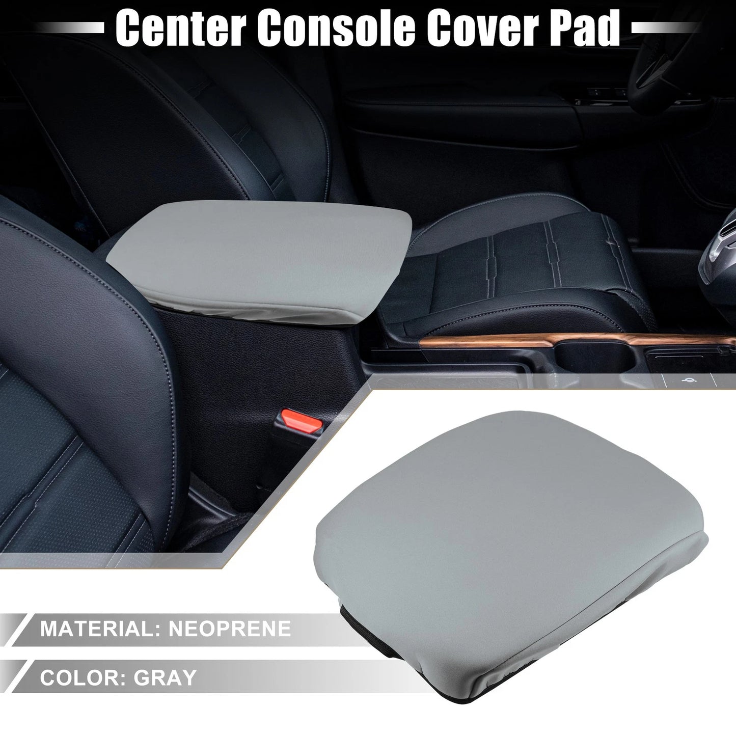 Car Center Console Armrest Cover for Toyota Land Cruiser (2008-2021) Gray