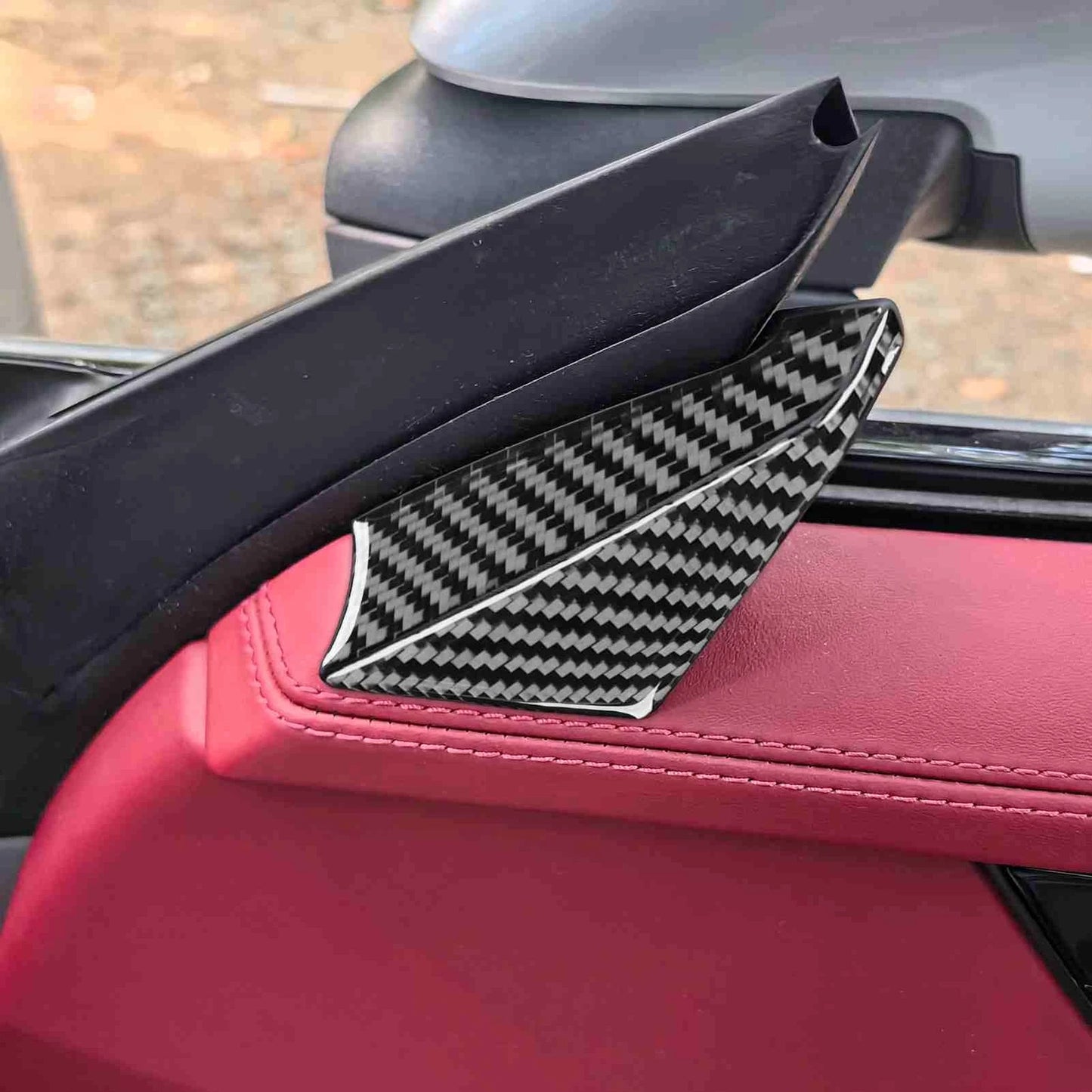 Soft Carbon Fiber Interior A Pillar Panel Trim for Porsche 911 992 2019-2023