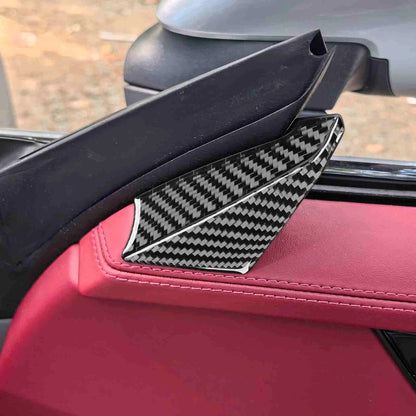 Soft Carbon Fiber Interior A Pillar Panel Trim for Porsche 911 992 2019-2023