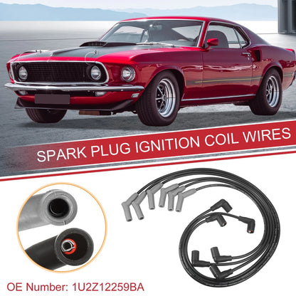 6 Pcs Spark Plug Wire Ignition Coil Cable for Ford Mustang (2005-2014)