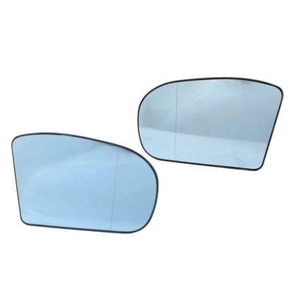Wide Angle Heated Door Mirror Glass Blue for Benz C E Class W203 W211 (2001-2007)