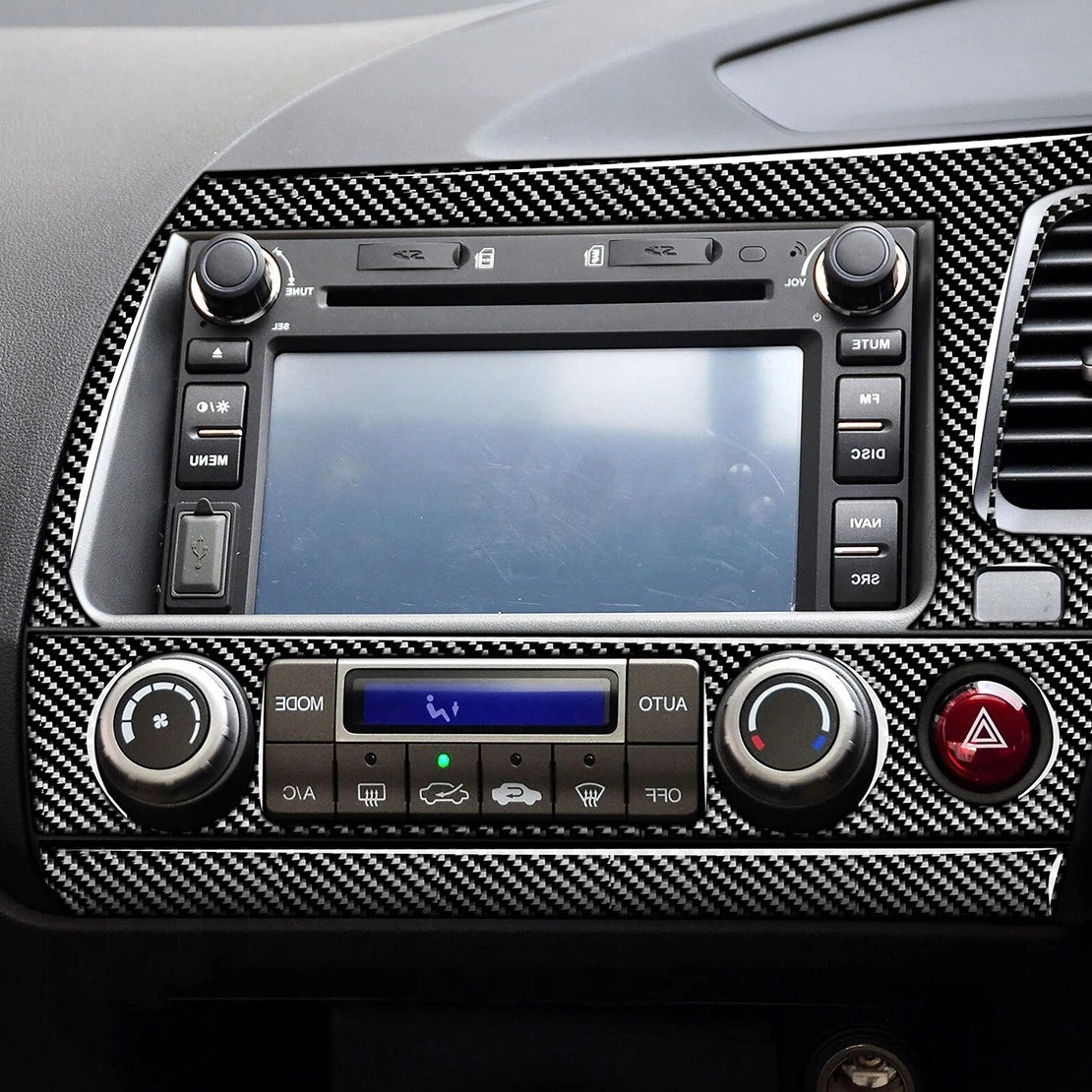 Carbon Fibre GPS Navigation Cover Trim for Honda Civic (2006-2011)