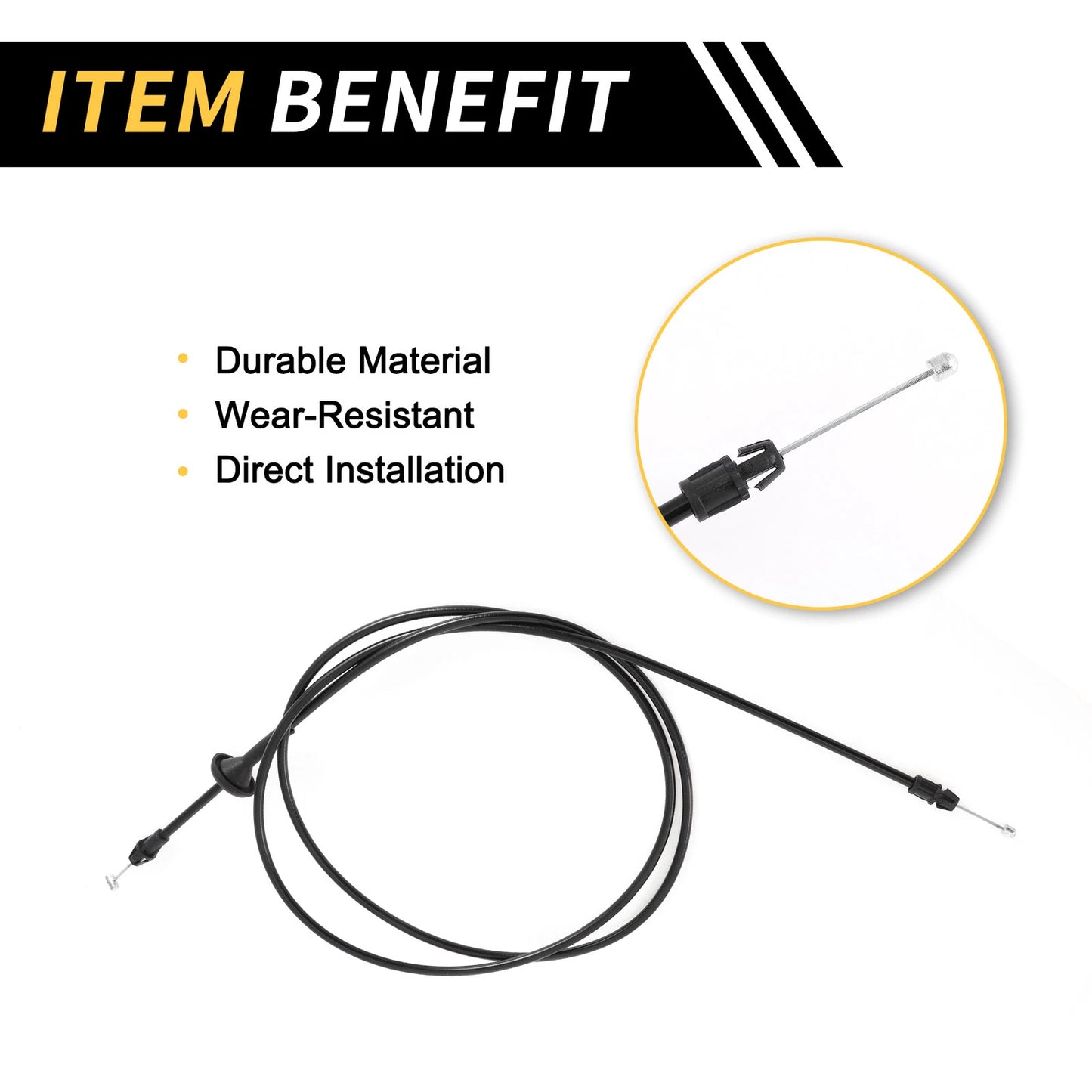 Hood Latch Release Cable for Ford F-250 F-350 F-450 Super Duty (2011-2016)