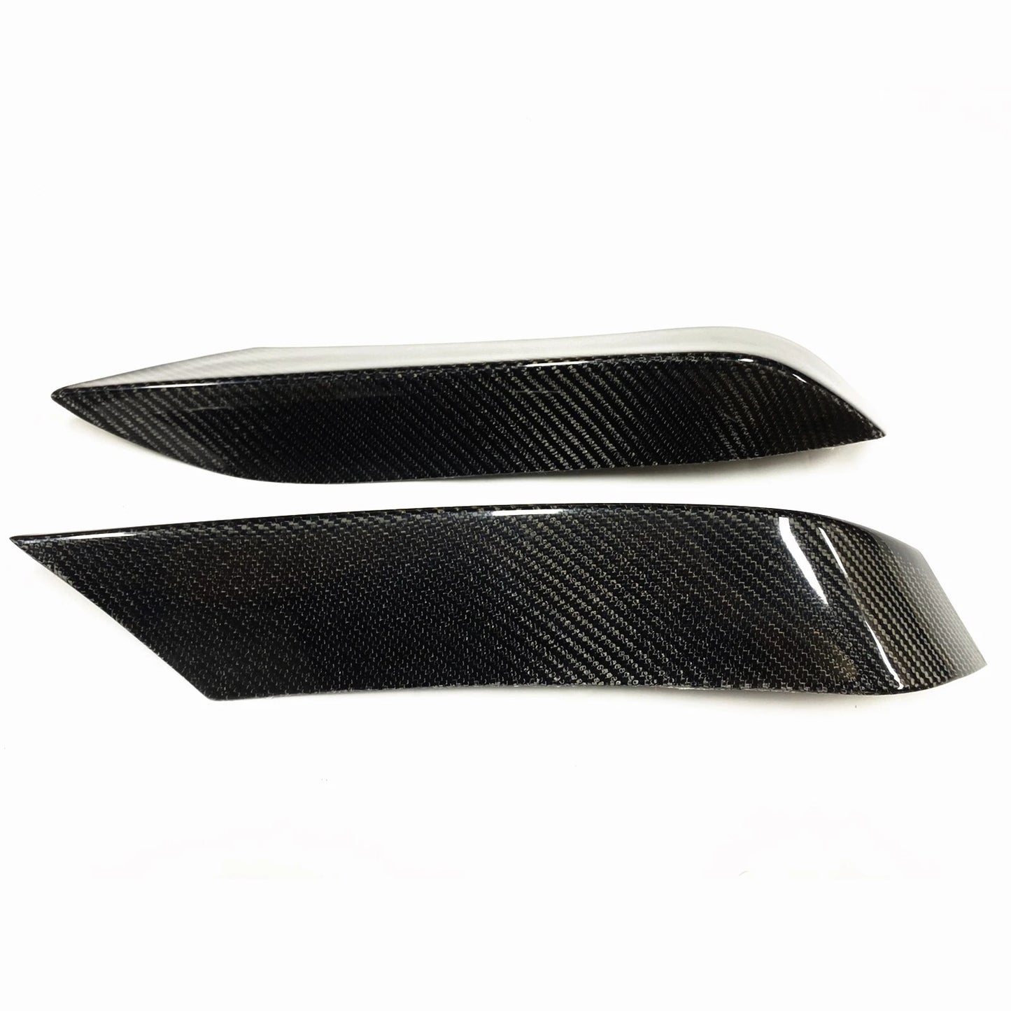 2 x Carbon Fiber Front Bumper Side Splitters for BMW F80 M3 F82 F83 (2012-2019)