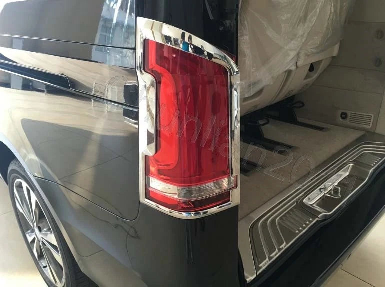 Chrome Rear Tail Light Lamp Cover Trim for Mercedes Benz V-Class (2014-2020)