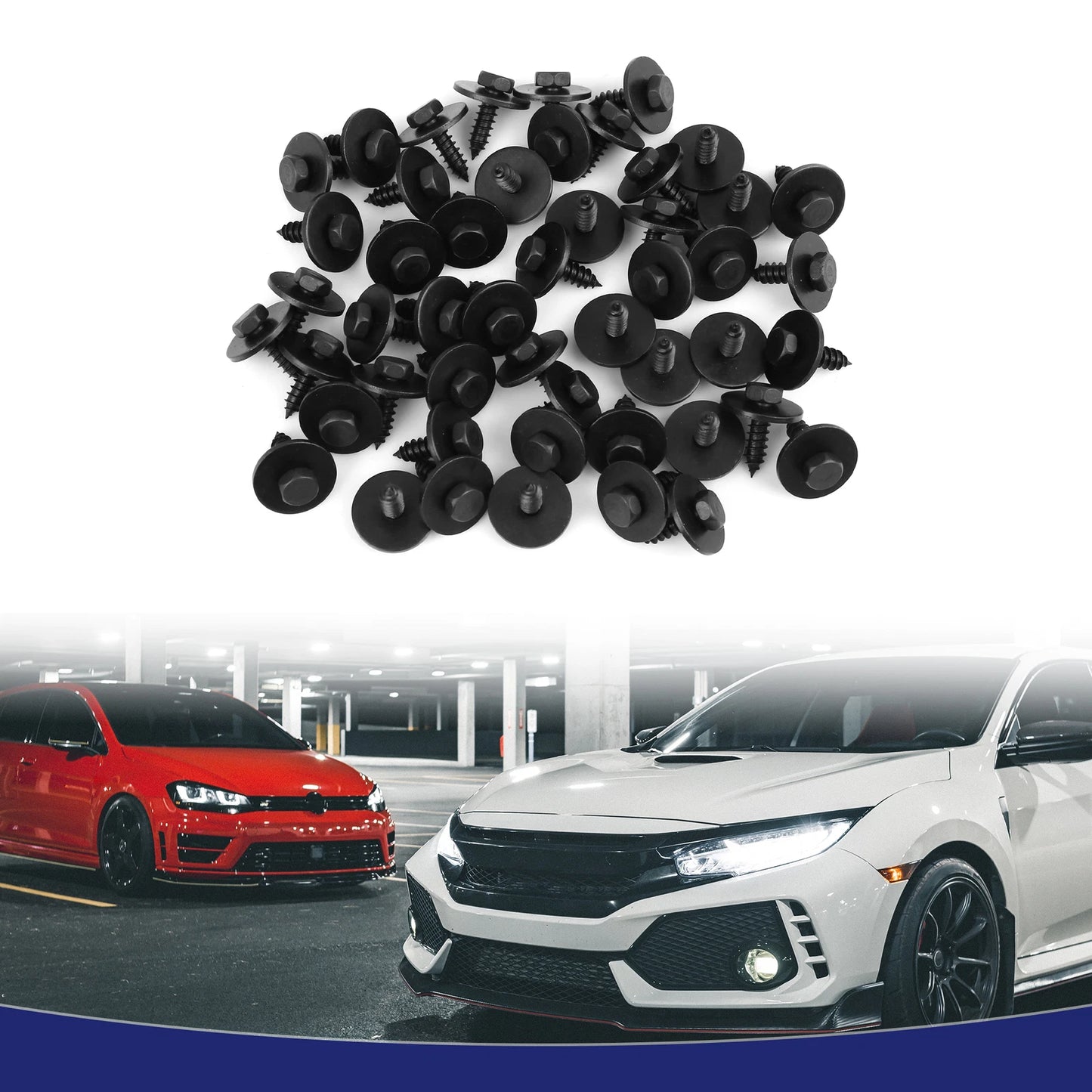 Car Screw Bolt Retainer Liner Under Cover for BMW (50 pcs)