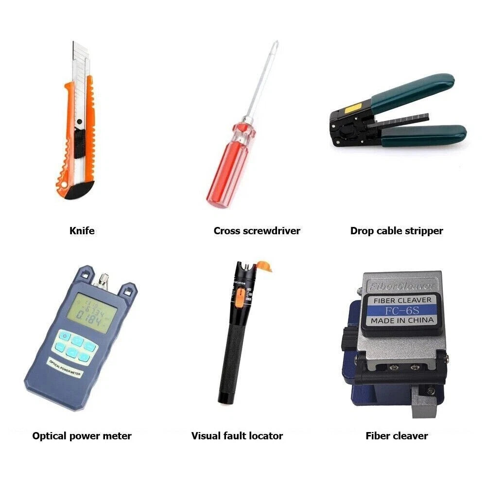 FTTH Fiber Optic Tool Kit, Fiber Cleaver & Power Meter for FC-6S
