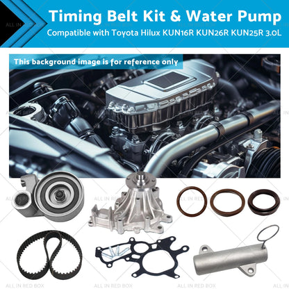 Timing Belt & Water Pump Kit for Toyota Hilux KUN16R KUN26R 3.0L (05-17)