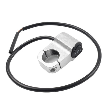7/8" Handlebar On Off Switch for Motorcycle ATV Headlight Fog Spot Light Silver