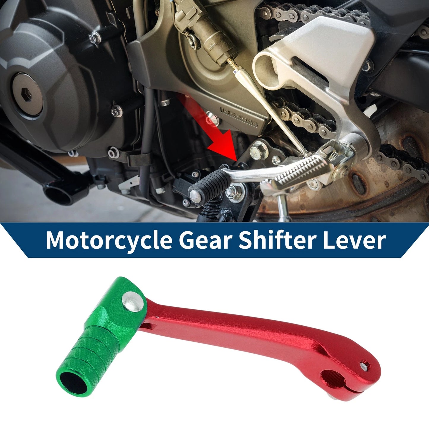 Folding Shifter Lever for Honda CRF150F 2003-2017 Red & Green