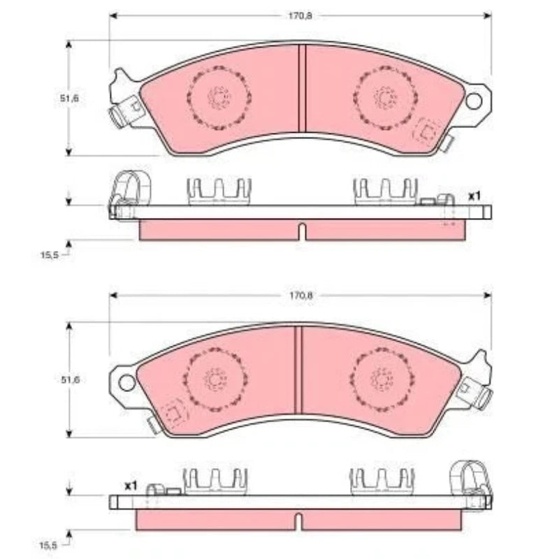 2 x Front Brake Pads for HSV VN VP VR VS Clubsport