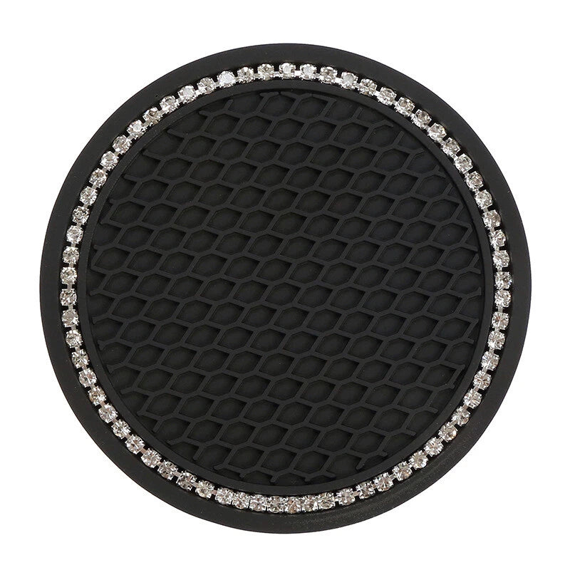 4x Rhinestone Car Cup Holder Coaster Anti-Slip Drink Pad Mat