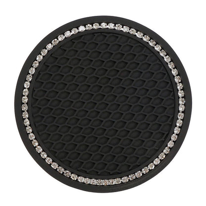 4x Rhinestone Car Cup Holder Coaster Anti-Slip Drink Pad Mat