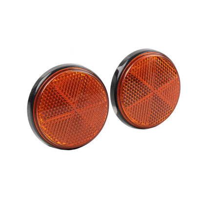 2 x LED Motorcycle Round Reflector Tail Brake Turn Signal Light for Make & Model