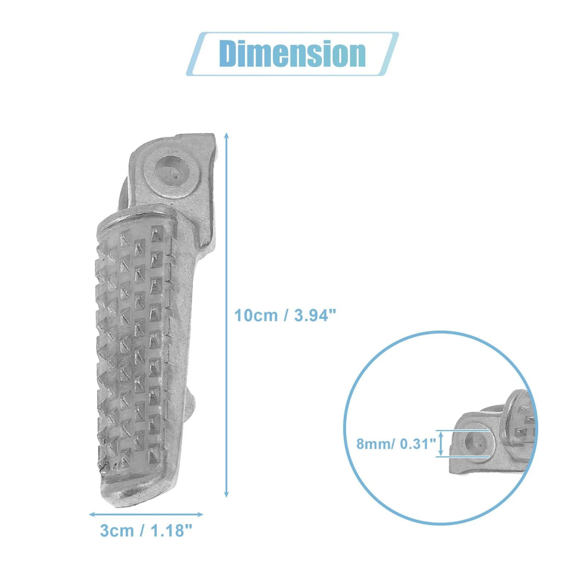 8mm Metal Motorcycle Footrest Footpeg for Honda Bike